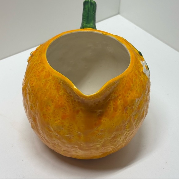 Maruhon Ware vintage ceramic orange shaped creamer or pitcher; made in Japan - Picture 4 of 9